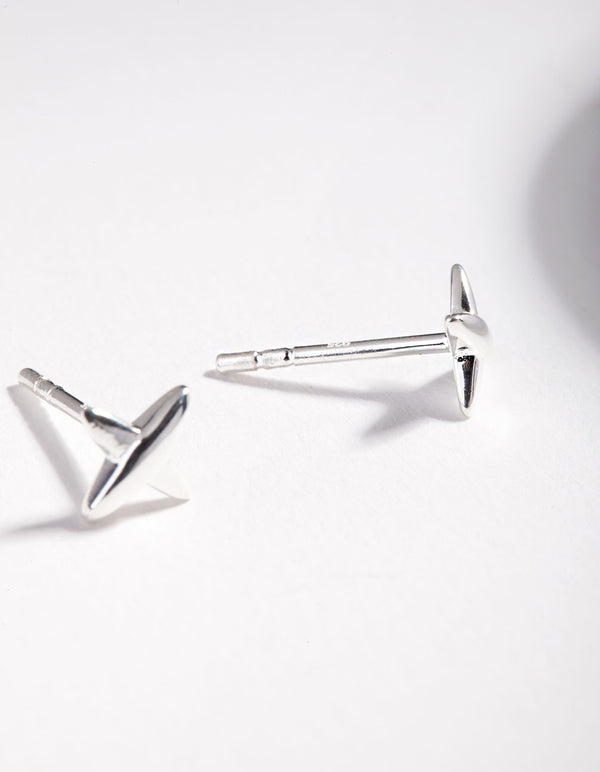Sterling Silver Cross Stud Earrings
