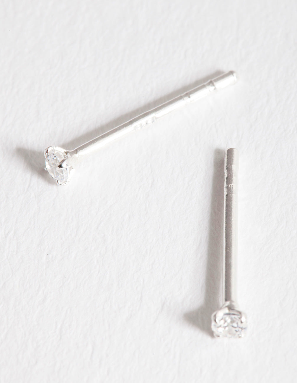 Sterling Silver Micro Cubic Zirconia Stud Earrings