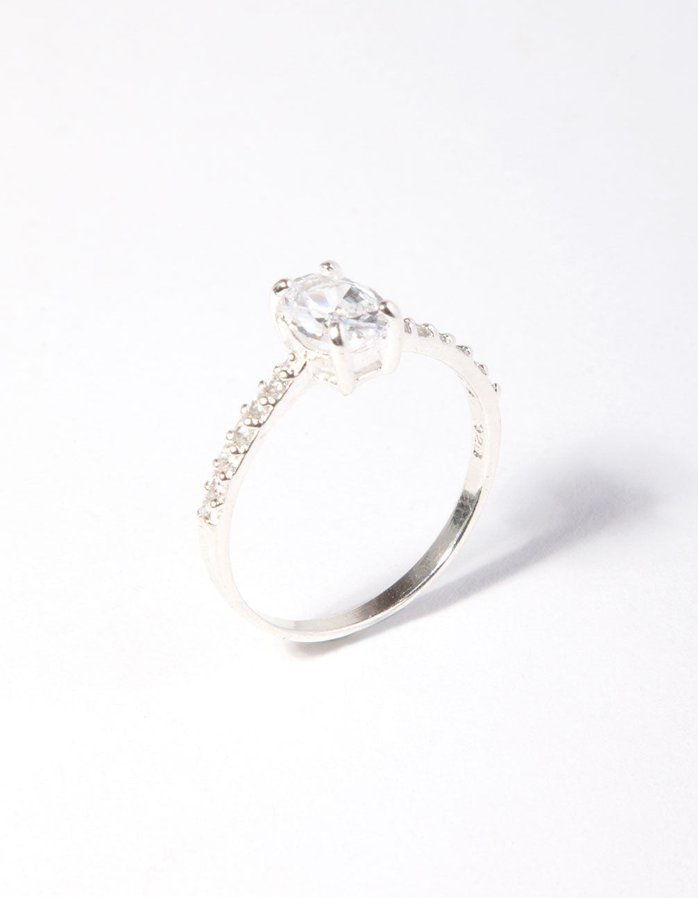 Oval 1/2 Carat Cubic Zirconia Sterling Silver Ring