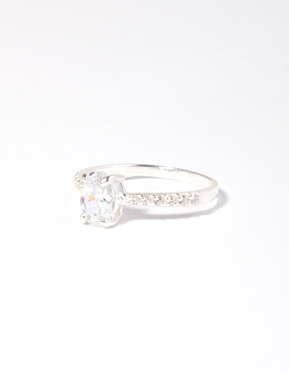 Oval 1/2 Carat Cubic Zirconia Sterling Silver Ring