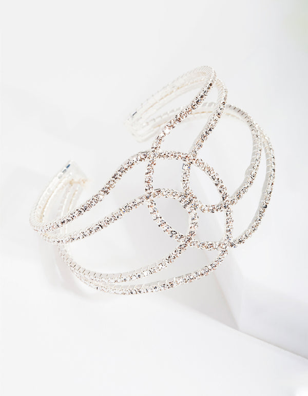 Silver Looping Cuff Bracelet