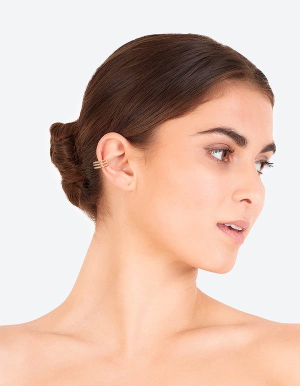 Gold Triple Line Ear Cuff Pack