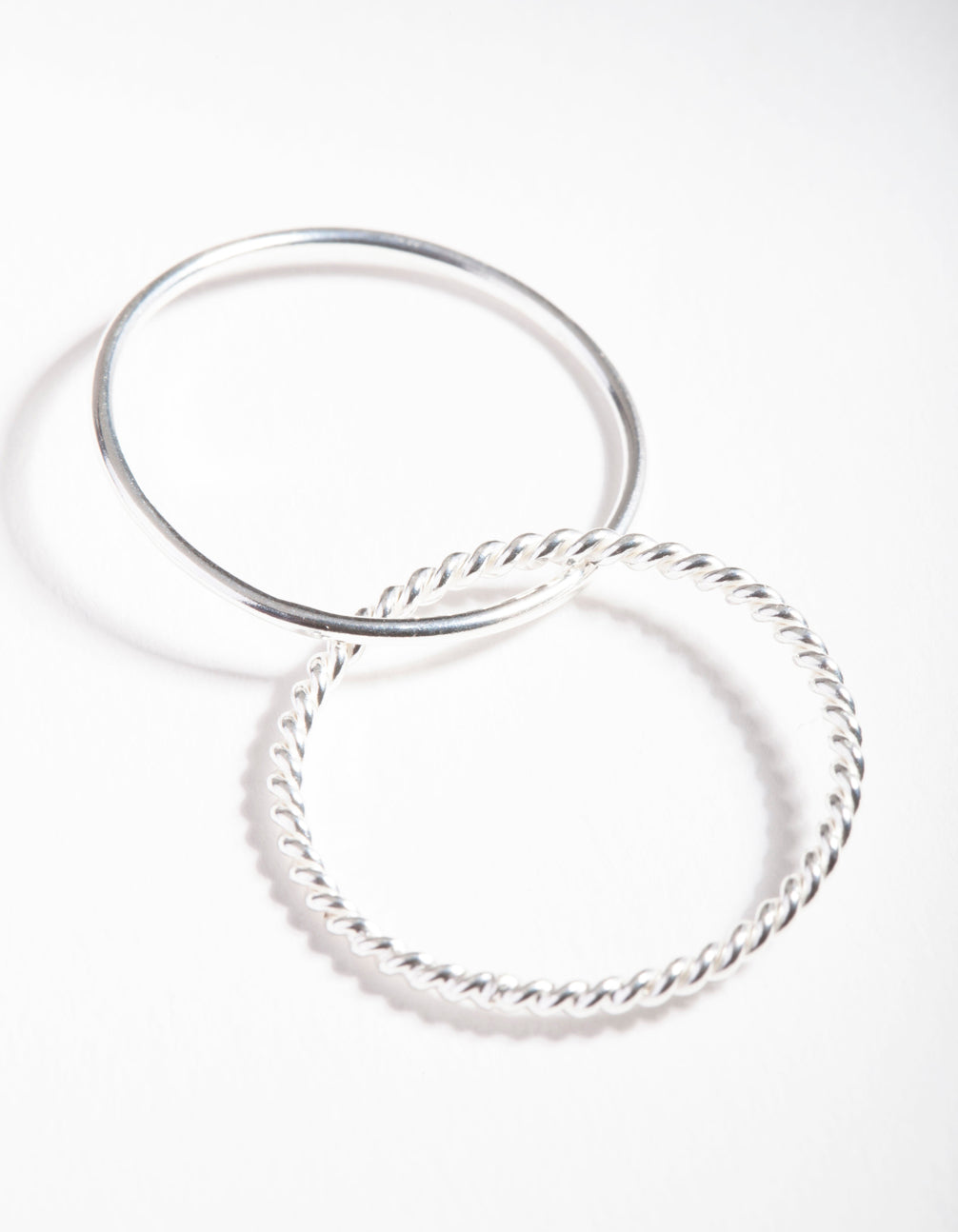 Sterling Silver Plain & Twisted Russian Ring