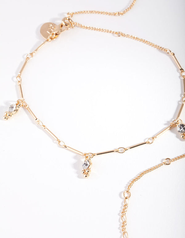 Gold Celestial Star Bracelet & Anklet Pack