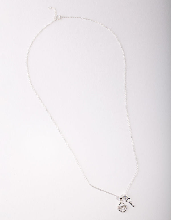 Sterling Silver Love Padlock Necklace