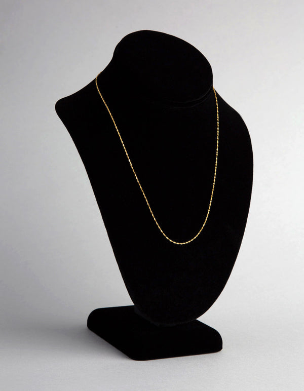 9ct Gold Twist Curb Chain Necklace
