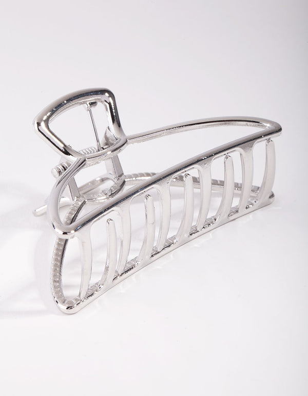 Silver Outline Claw Clip