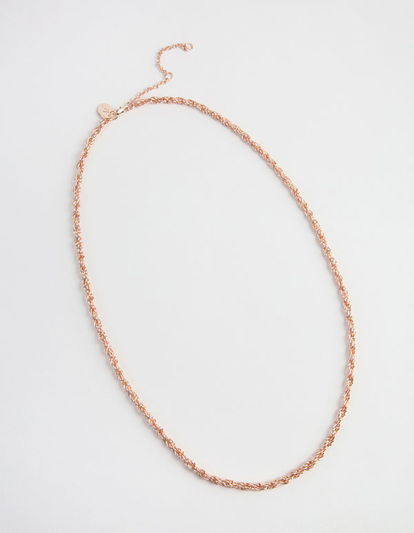 Rose Gold Thick Rope Chain Necklace