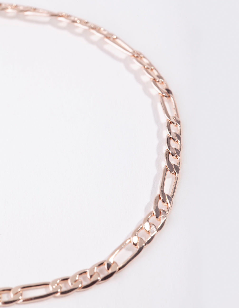 Rose Gold Thin Figaro Chain Bracelet