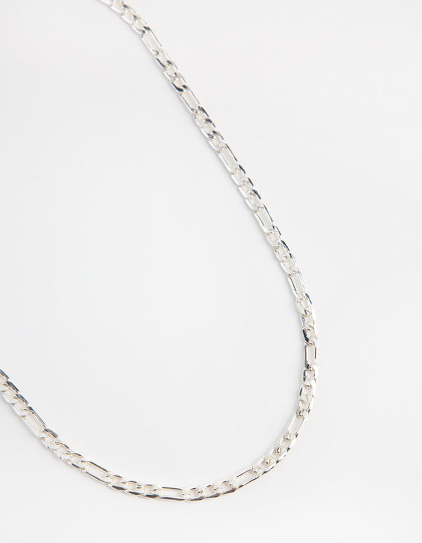 Silver 5mm Figaro Link Necklace