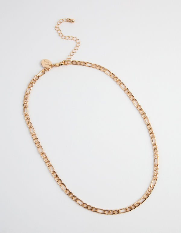 Gold 5mm Figaro Link Necklace