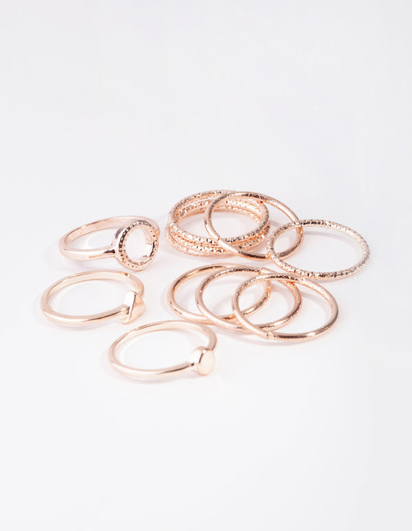 Rose Gold Diacut Ring 11 Pack