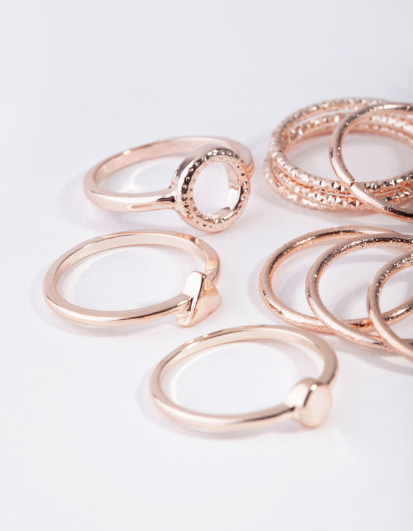 Rose Gold Diacut Ring 11 Pack