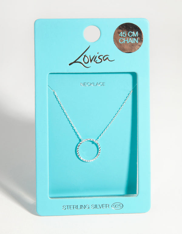 Sterling Silver Open Circle Necklace