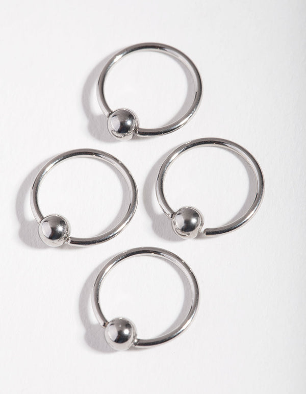 Surgical Steel Large Ball Nose Stud 4-Pack