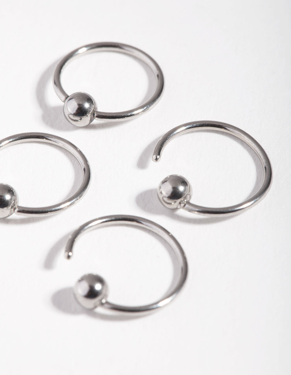 Surgical Steel Large Ball Nose Stud 4-Pack