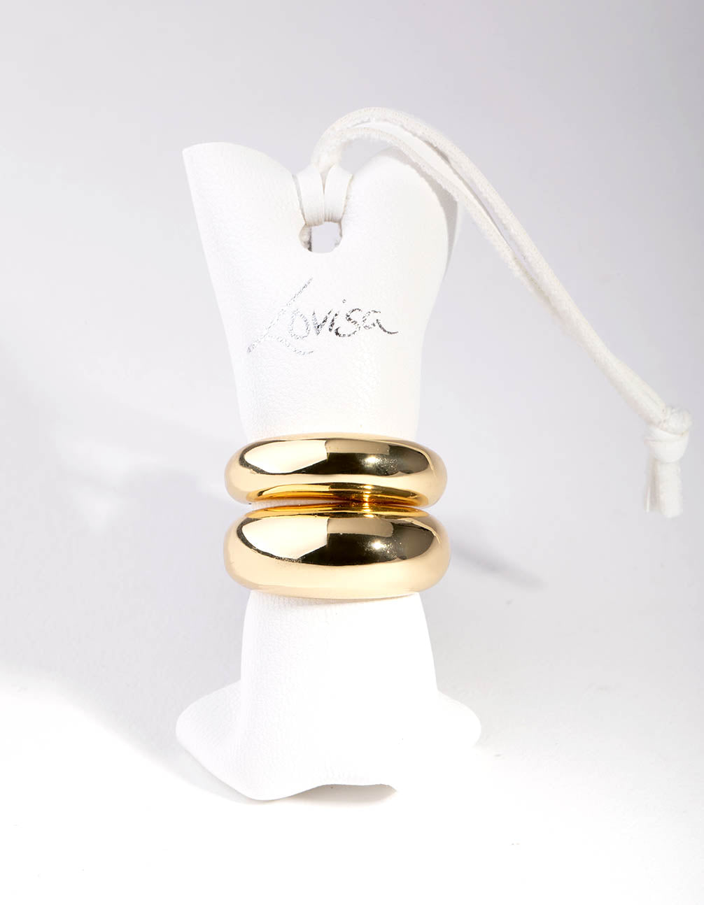 Gold Plated Small & Big Dome Pack Rings
