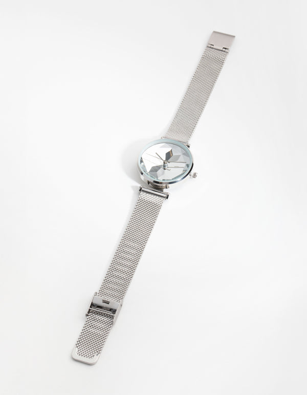 Silver Facet Diamantel Watch