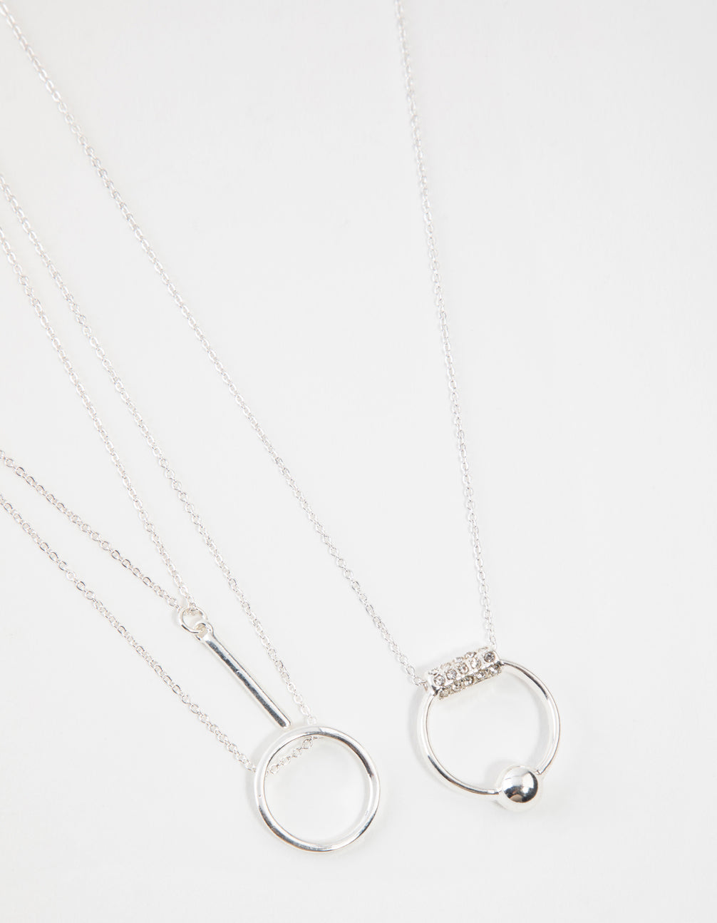 Silver 3-Row Necklace