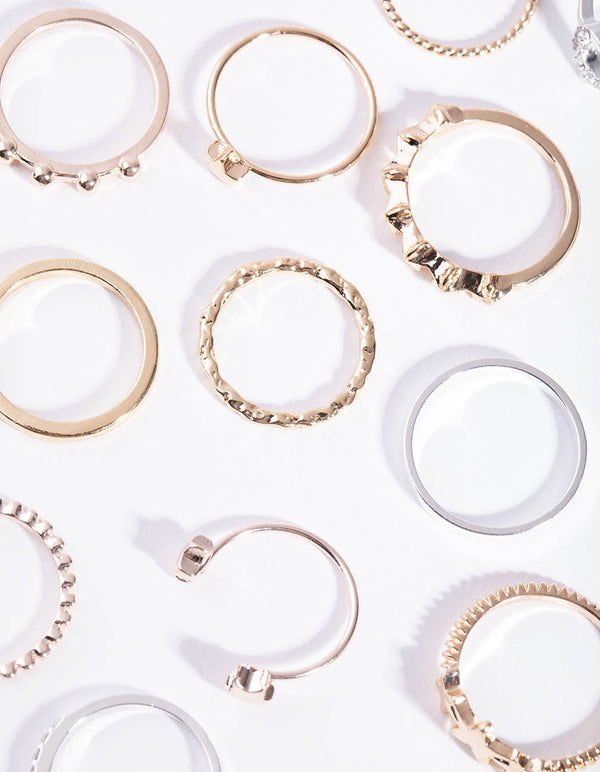 Mixed Metal Celestial 24x1Pack Rings