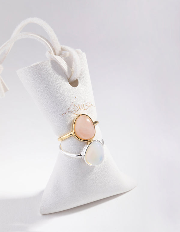 Gold Plated Diamante Star Pack Rings
