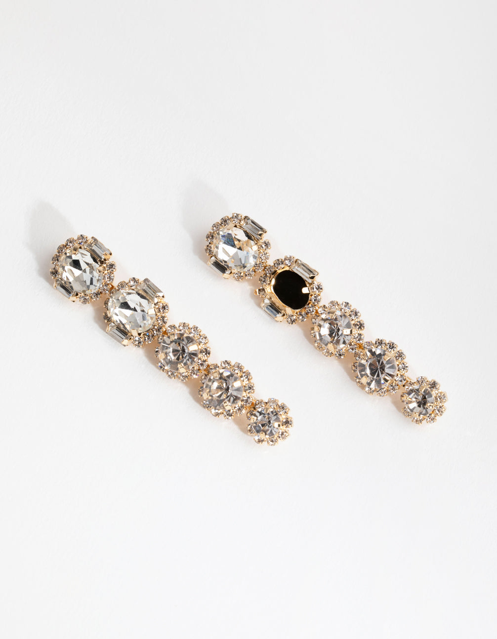 Gold Diamante Surrounded Pack Clips