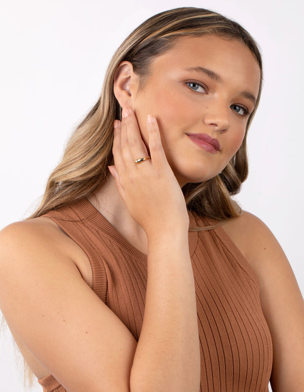 Gold Plated Sterling Silver Bubble Band Ring