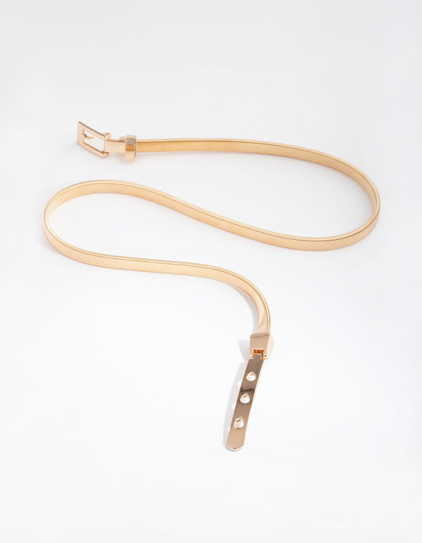 Gold Stretch Buckle Belt