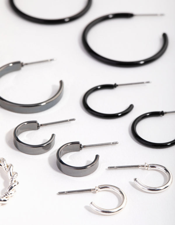 Mixed Metal Sleeper 6-Pack Earring