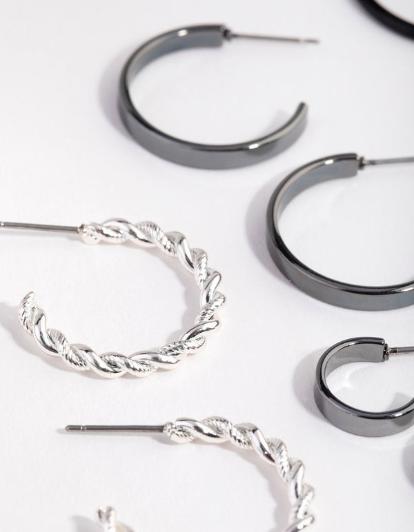 Mixed Metal Sleeper 6-Pack Earring