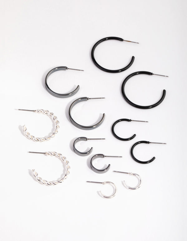 Mixed Metal Sleeper 6-Pack Earring