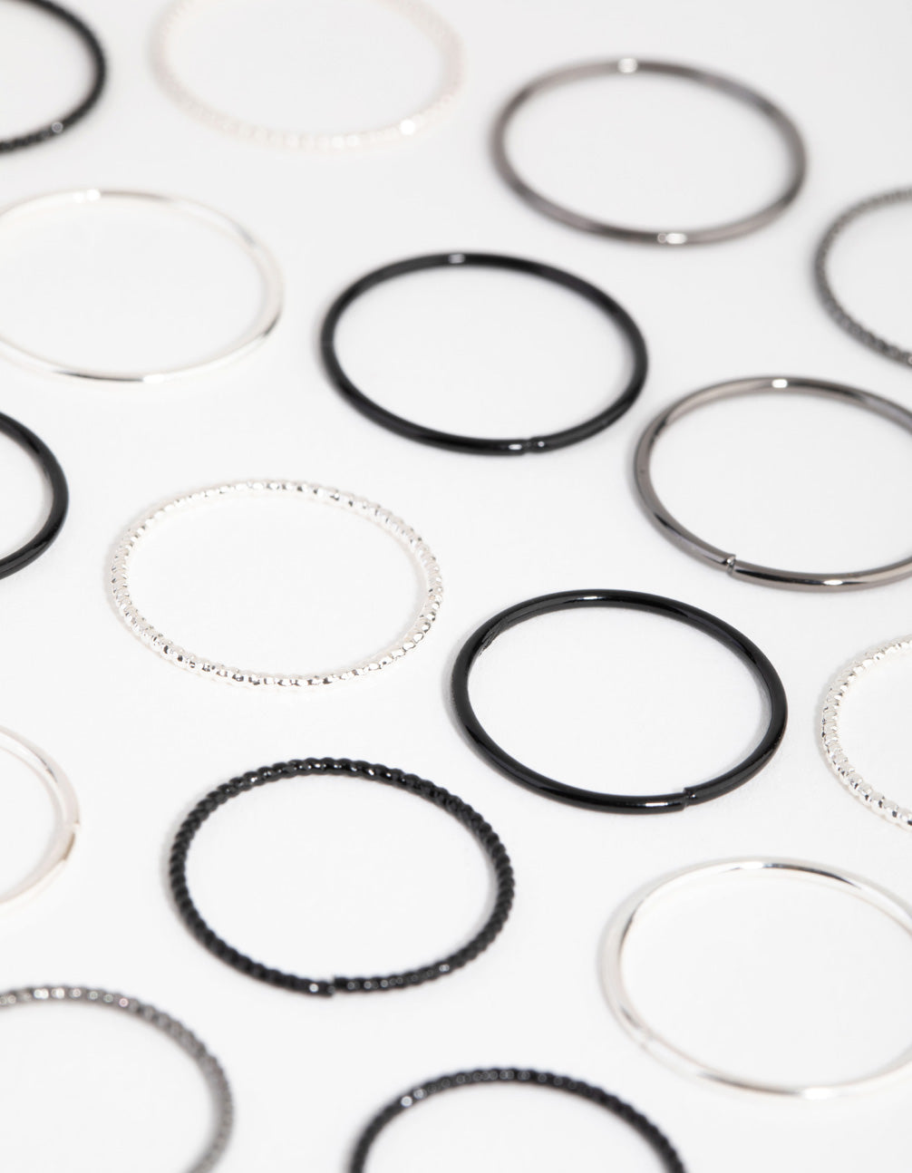 Mixed Metal Textured Ring 24-Pack