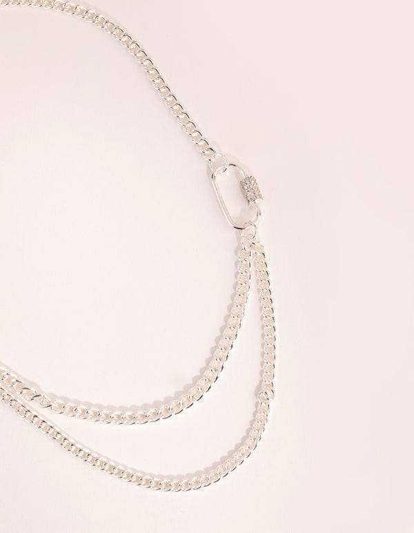 Silver Chain & Link Necklace
