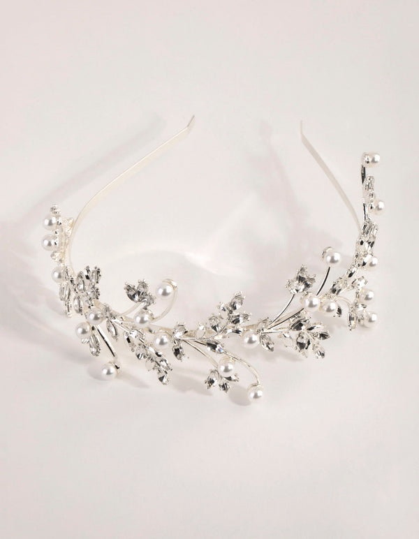 Pearl & Crystal Vine Headband