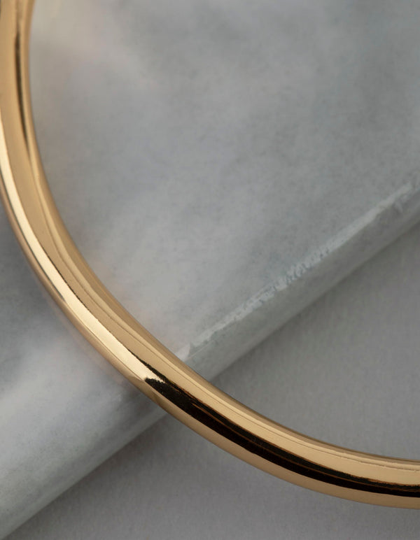 18ct Gold Plated Brass 3.5mm Wavey Bangle