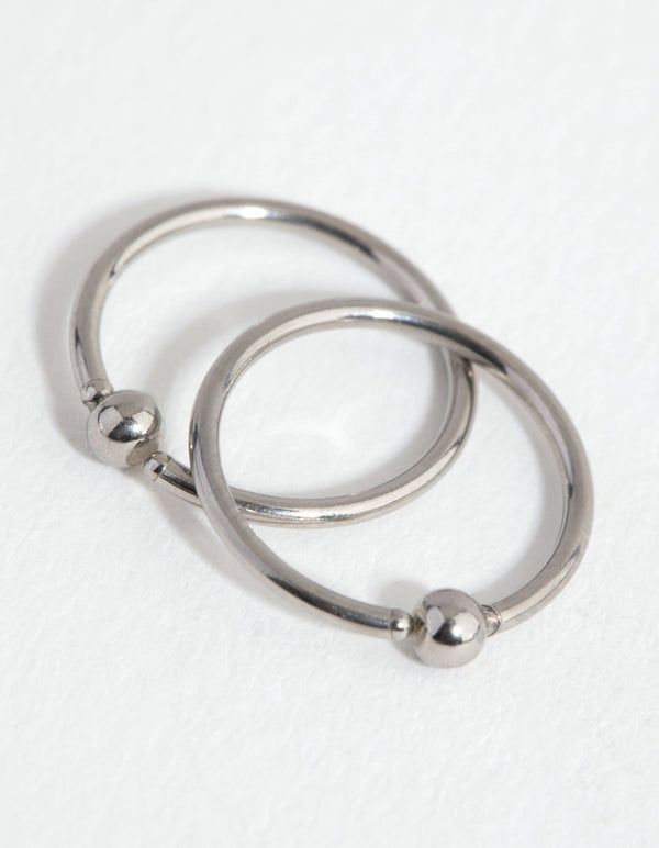 Surgical Steel Ball End Hoop Earring