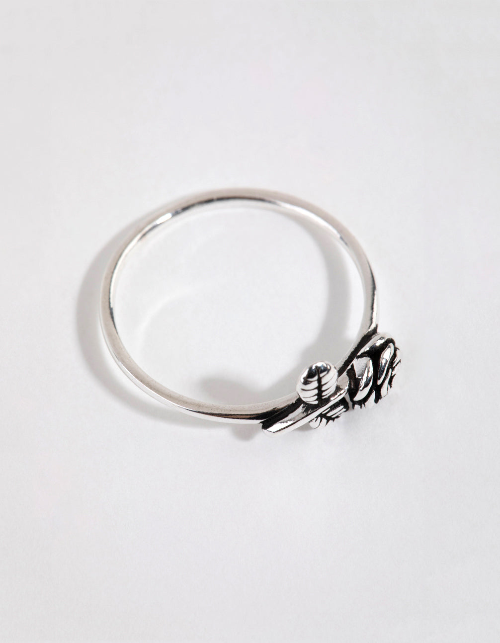 Sterling Silver Antique Rose Vine Ring
