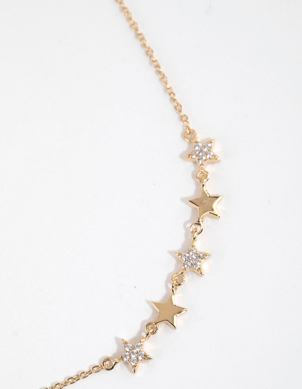 Gold Plated Sterling Silver Cubic Zirconia Starry Necklace