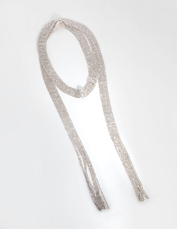 Silver Cupchain Scarf Necklace