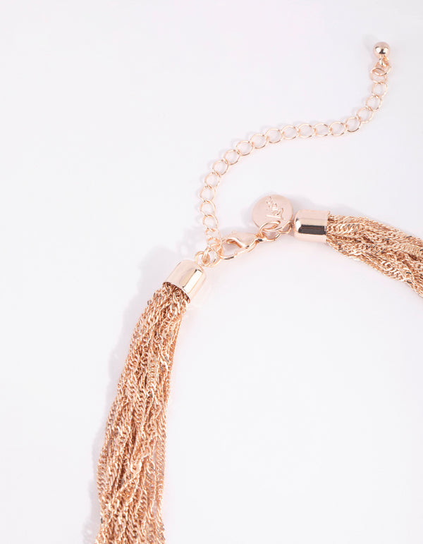 Rose Gold Fine Twisted Chain Necklace