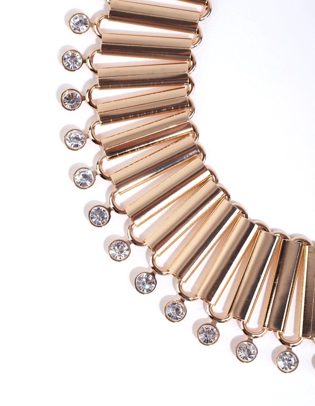 Gold Diamante Droplet Wide Choker