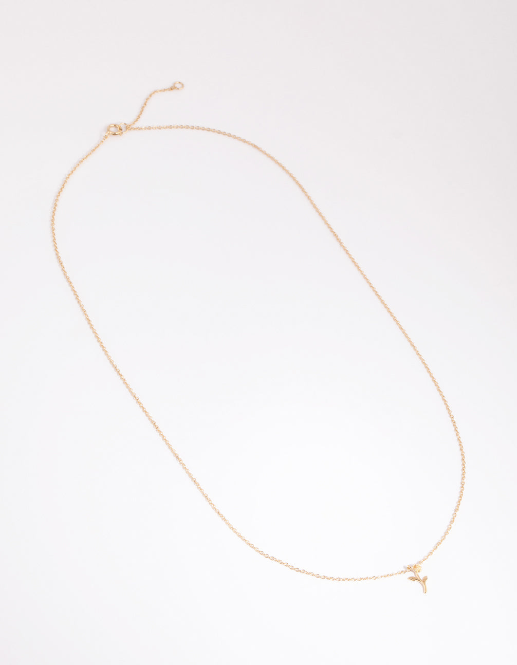 Gold Plated Sterling Silver Rose Necklace