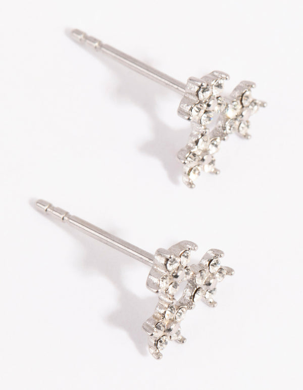 Surgical Steel Flower Cluster Stud Earrings