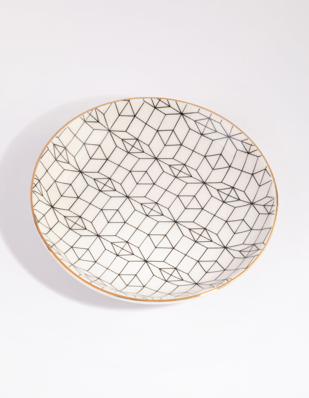 Geometric Ceramic Trinket Tray