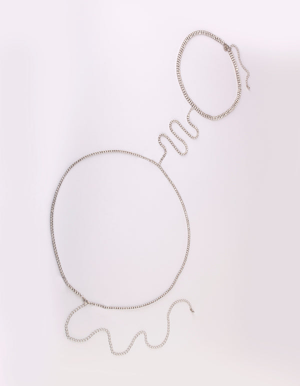 Diamante Collar Body Chain