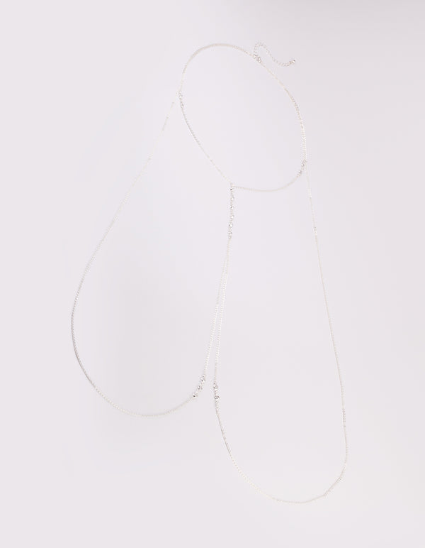 Silver & Cubic Zirconia Body Chain