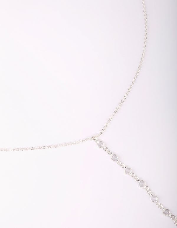 Silver & Cubic Zirconia Body Chain