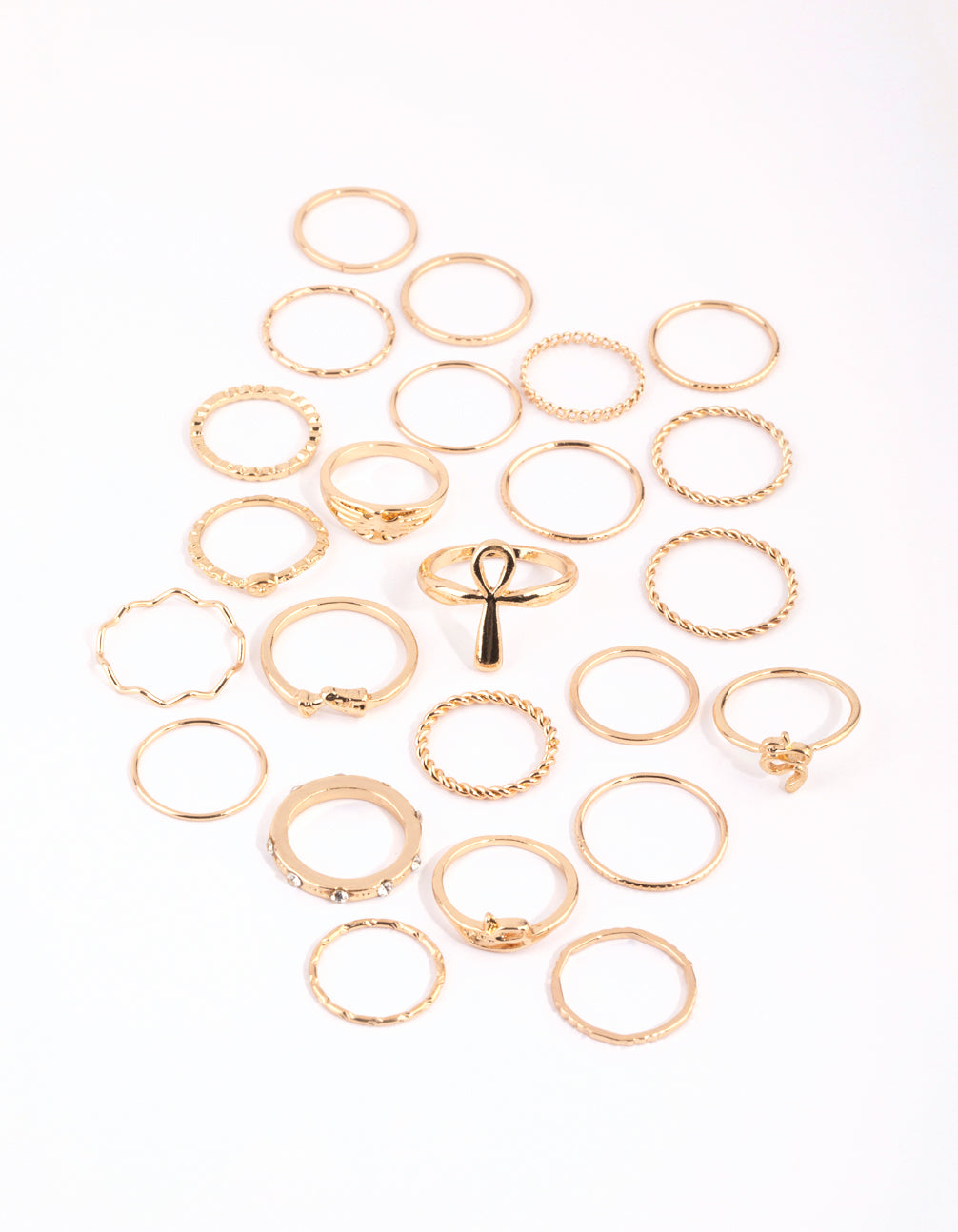 Gold Diamante Ring 24-Pack