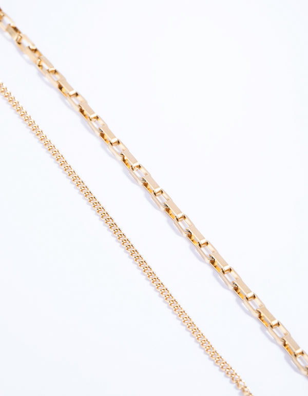 Gold Plated Surgical Steel Star Necklace Set