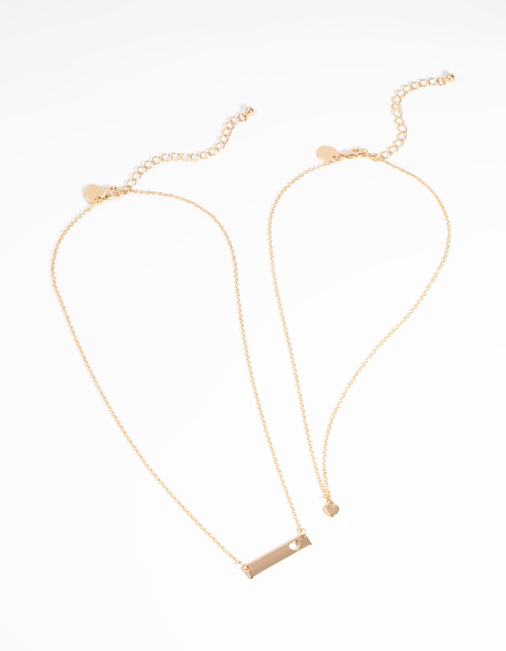 Gold Heart Necklace Set
